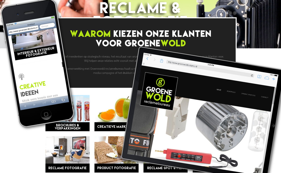 Website groenewoldreclame.nl